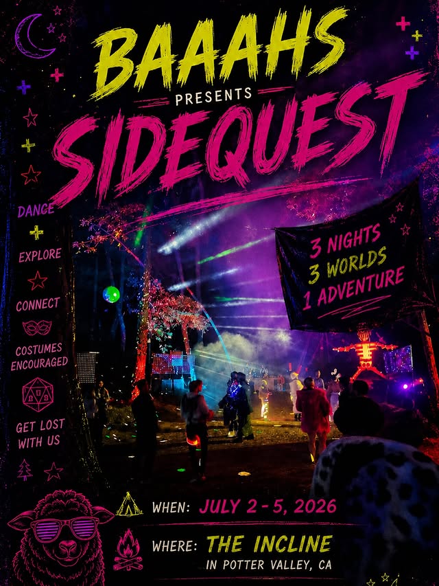 BAAAHS Camp Out: Sidequest in Potter Valley
